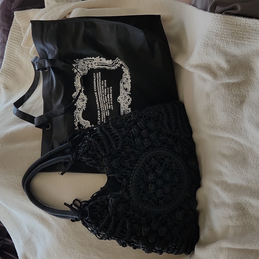 Clever Carriage Company Positano Hand Macrame Satchel - Picture 4 of 8